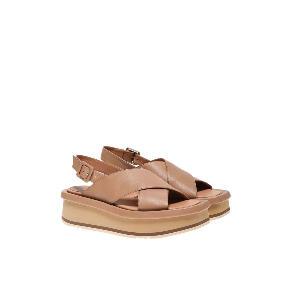 Paloma Barceló Madidi Tan Slingback Wedge Sandals EU 40